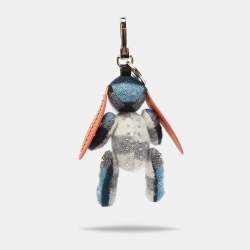 Pre Owned Burberry Multicolor Cashmere and Leather Sandra The Basset Hound Bag Charm