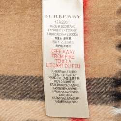 مملوكة مسبقًا Burberry Brown The Classic Check Cashmere Scarf