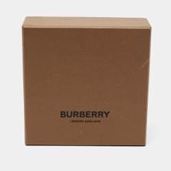 Pre Owned Burberry Palladium Plated Chain Link Glass Ball Charm Bracelet