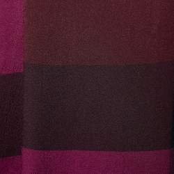مملوكة مسبقًا Burberry Purple Checkered Silk Scarf