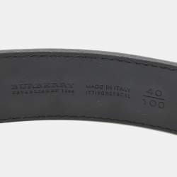 Burberry Multicolor Leather and Nova Check Coated Canvas Buckle Belt
