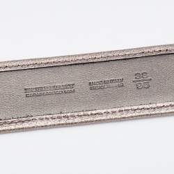 Pre Owned Burberry Multicolor Laser Cut Leather and Nova Check Coated Canvas Belt 95CM
