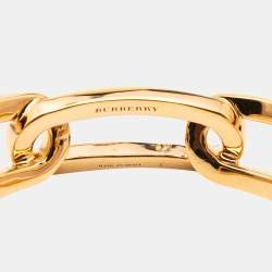 Burberry Gold Tone Chain Link Cuff Bracelet