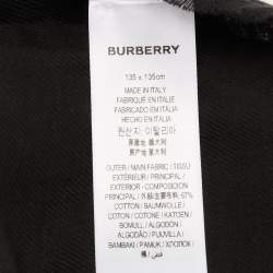 Burberry Black & Coral Octopus And Logo Graphic Print Silk Square Scarf