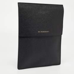 Burberry Black Leather Tablet Sleeve 