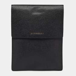 Burberry Black Leather Tablet Sleeve 