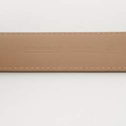 Pre Owned Burberry Beige Supernova Check Coated Canvas Heart Buckle Belt 95CM
