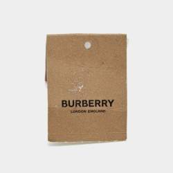 Pre Owned Burberry Black/Brown Printed Leather Earphone Case