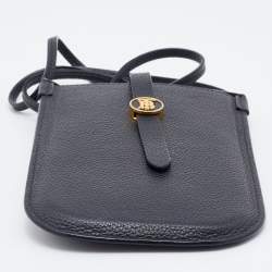 Pre Owned Burberry Black Leather Anne Phone Case Crossbody Bag