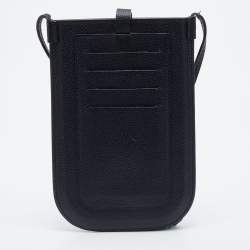 Burberry Black Leather Anne Phone Case Crossbody Bag