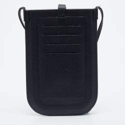 Pre Owned Burberry Black Leather Anne Phone Case Crossbody Bag