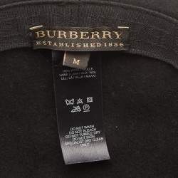 Burberry Black Wool Fedora Hat M