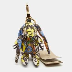 Burberry Multicolor Fabric Graffiti Hare Bag Charm 