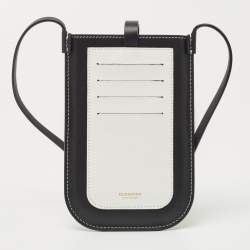 Pre Owned Burberry White/Black Leather Anne Phone Case