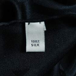 مملوكة مسبقًا Burberry Black Silk Square Scarf