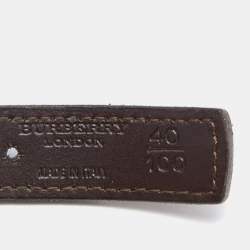Pre Owned Burberry Dark Brown Suede Tassel Waist Buckle Belt 100CM