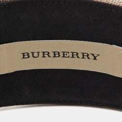 Pre Owned Burberry Beige Shimmer Check Head Band