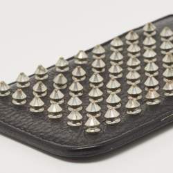 Burberry Black Spike Studded Leather Phone Pouch