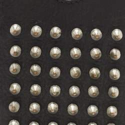 Burberry Black Spike Studded Leather Phone Pouch