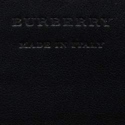  Burberry Black Leather Document Travel Pouch