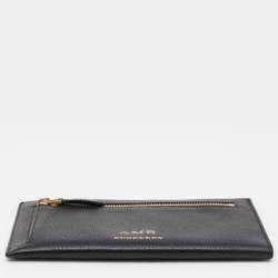  Burberry Black Leather Document Travel Pouch