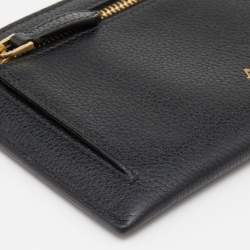  Burberry Black Leather Document Travel Pouch