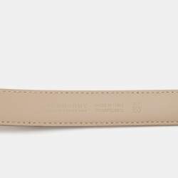 Pre Owned Burberry Beige Supernova Check Coated Canvas Heart Buckle Belt 100CM