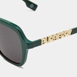 Pre Owned Burberry Green/Black Joni Sunglasses