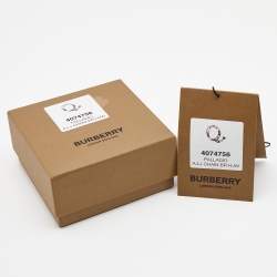 Pre Owned Burberry Palladio Glass Silver Tone Bracelet