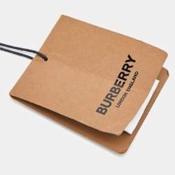 مملوكة مسبقًا Burberry Brown Bridle Monogram Coated Canvas TB Buckle Belt 85CM