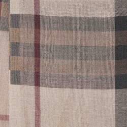 Pre Owned  Burberry Beige Vintage Check Wool & Silk Scarf
