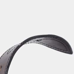 مملوكة مسبقًا Burberry Dark Brown/Beige Haymarket Check PVC and Leather Buckle Belt 100CM