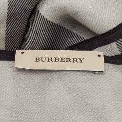 Burberry Grey/Black Giant Check Silk Stole
