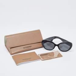 Burberry Black BE 4298 TB Logo Cat Eye Sunglasses