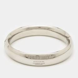 Burberry Horseferry Engraved Silver Tone Bracelet