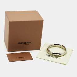 Burberry Horseferry Engraved Silver Tone Bracelet