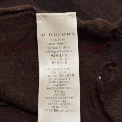 Pre Owned Burberry Beige Giant Check Ombre Wool & Silk Stole 