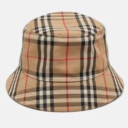 Burberry Beige Vintage Check Bucket Hat L