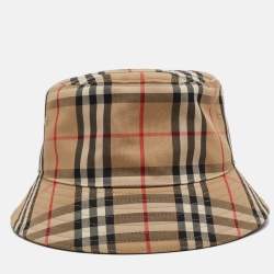 Burberry Beige Vintage Check Bucket Hat L