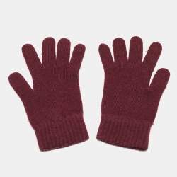 Burberry Purple Wool Gloves S/M