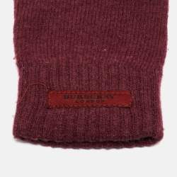 Burberry Purple Wool Gloves S/M