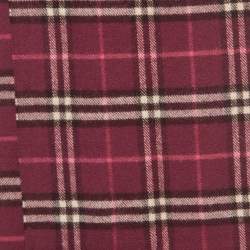Pre Owned Burberry Purple Plaid Wool Fringed Muffler