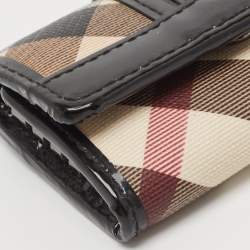 مملوكة مسبقًا Burberry Multicolor Nova Check PVC and Patent Leather Key Holder