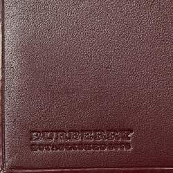 Burberry Burgundy Heart Nova Coated Canvas and Patent Leather Agenda Cover
