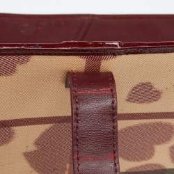 Burberry Burgundy Heart Nova Coated Canvas and Patent Leather Agenda Cover
