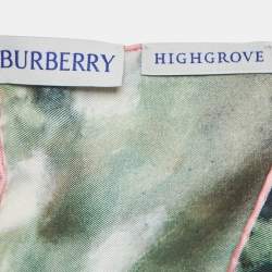 Pre Owned Burberry Multicolor Print Silk Highgrove Spring Square Scarf