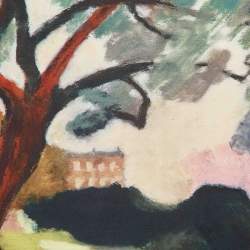 Pre Owned Burberry Multicolor Print Silk Highgrove Spring Square Scarf