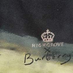 Pre Owned Burberry Multicolor Print Silk Highgrove Spring Square Scarf