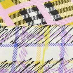 Burberry Multicolor Check Print Silk Bandeau Scarf