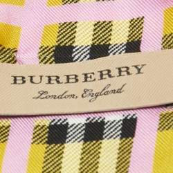 Burberry Multicolor Check Print Silk Bandeau Scarf
